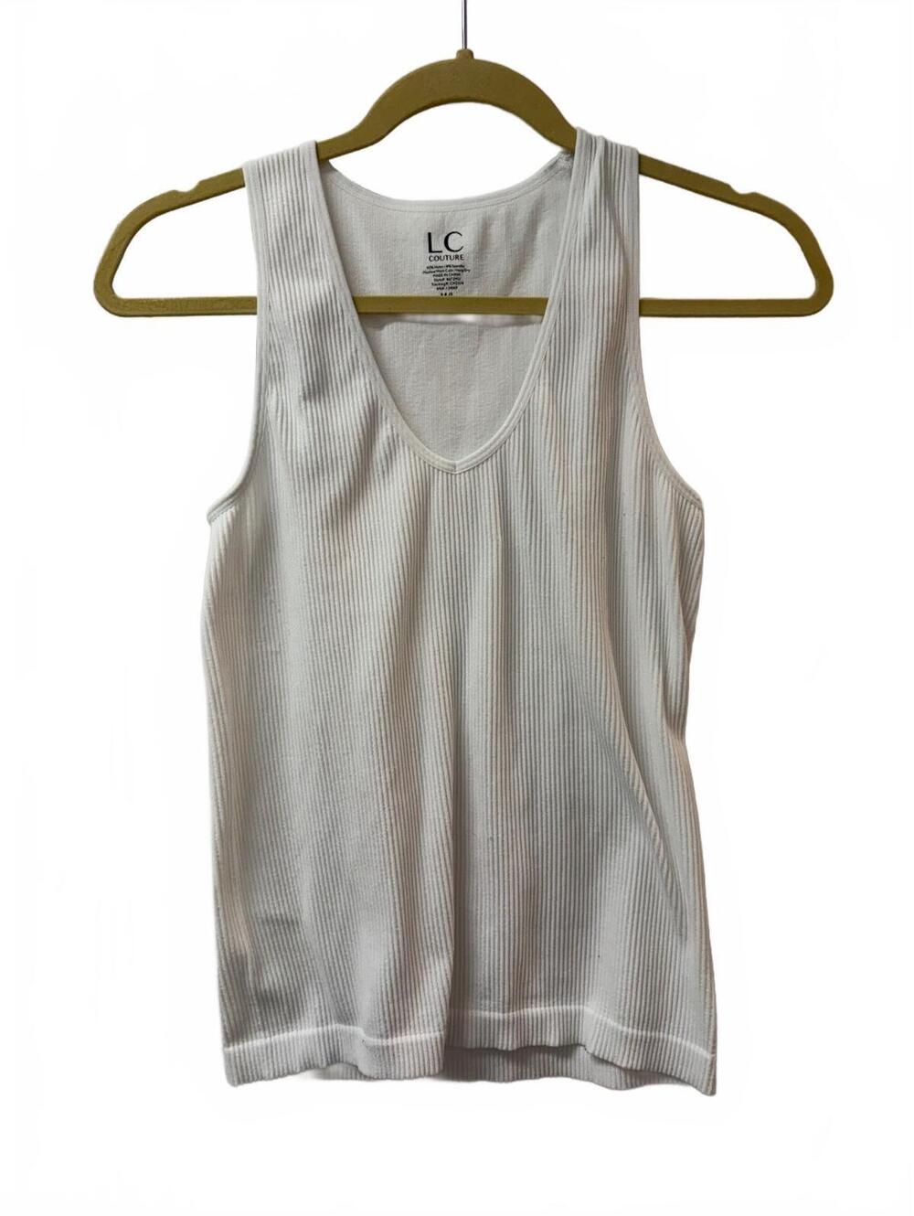 LC Couture white v neck tank, women's M/L